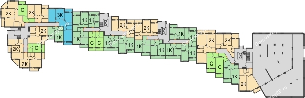 ЖК Розмарин - планировка 1 этажа