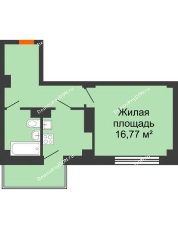 1 комнатная квартира 37,52 м² в ЖК Сокол Градъ, дом Литер 1 (8)