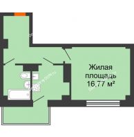 1 комнатная квартира 37,52 м² в ЖК Сокол Градъ, дом Литер 1 (8) - планировка