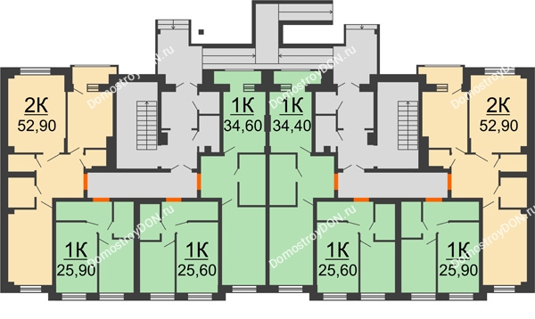 Планировка 1 этажа в доме № 43 в ЖК Новая Пальмира