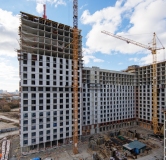 Ход строительства дома № 9, корпус 1 (ГП-1) в ЖК Остров-сад -