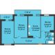3 комнатная квартира 82,05 м² в ЖК SkyPark (Скайпарк), дом Литер 2 - планировка