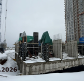 Ход строительства дома Литер 1, секция Б в ЖК Космо -