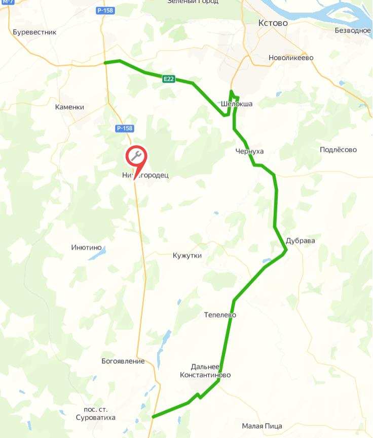 Участок трассы Р-158 в Нижегородской области временно перекроют 1 марта