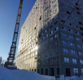 Ход строительства дома 2 в ЖК Лугометрия -