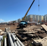 Ход строительства дома 1 в КД Санрайз -