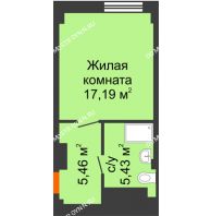 Апартаменты-студия 23,08 м², Апарт-Отель Гордеевка - планировка