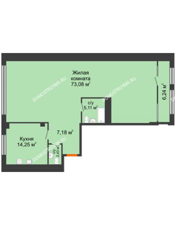 1 комнатная квартира 108,29 м² в ЖК Renaissance (Ренессанс), дом № 1