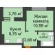 1 комнатная квартира 30,73 м² в ЖК Светлоград, дом Литер 16 - планировка