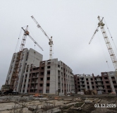 Ход строительства дома № 57, 1 этап, секция 1,2 в ЖК Перемена -