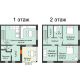 3 комнатный таунхаус 151 м² в КП Ясная Поляна, дом "Ванкувер" 151 м² - планировка