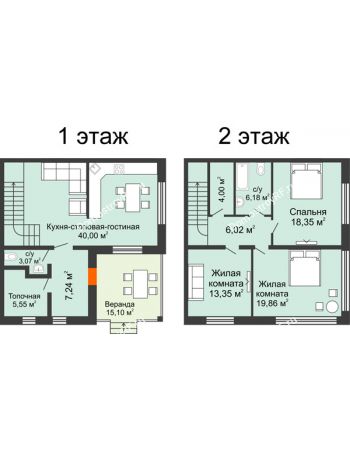 3 комнатная квартира 151 м² в КП Ясная Поляна, дом "Ванкувер" 151 м²