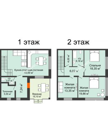 3 комнатная квартира 151 м² в КП Ясная Поляна, дом "Ванкувер" 151 м²