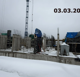 Ход строительства дома Литер 1, секция Б в ЖК Космо -