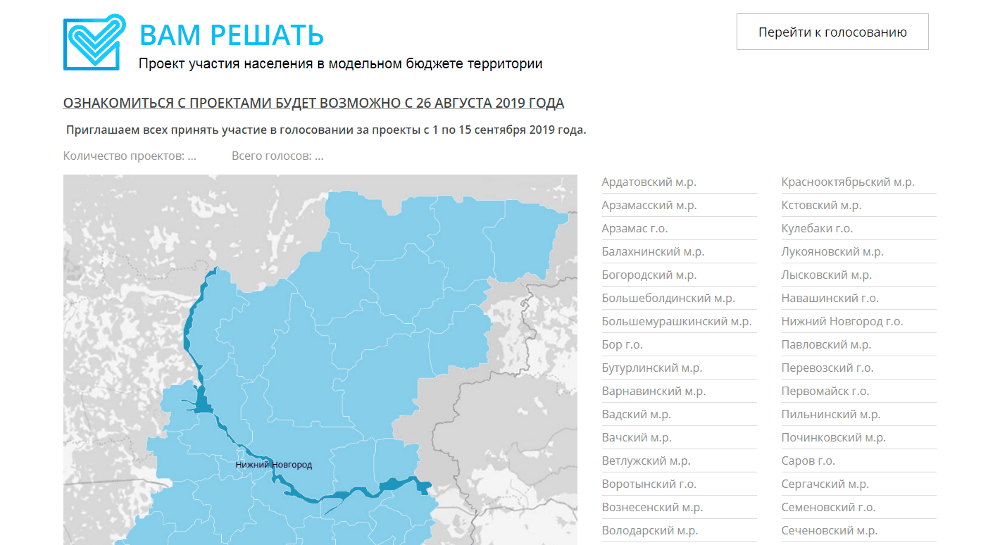 Населенные пункты поборются за финансирование для своих проектов в рамках онлайн-голосования