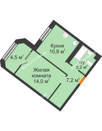 1 комнатная квартира 41,7 м² - ЖК Симфония Нижнего