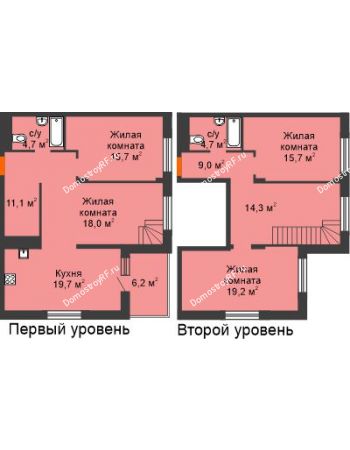 4 комнатная квартира 138,2 м² в ЖК Октябрьский, дом ГП-4