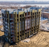 Ход строительства дома 1 в ЖК Окская Стрелка -
