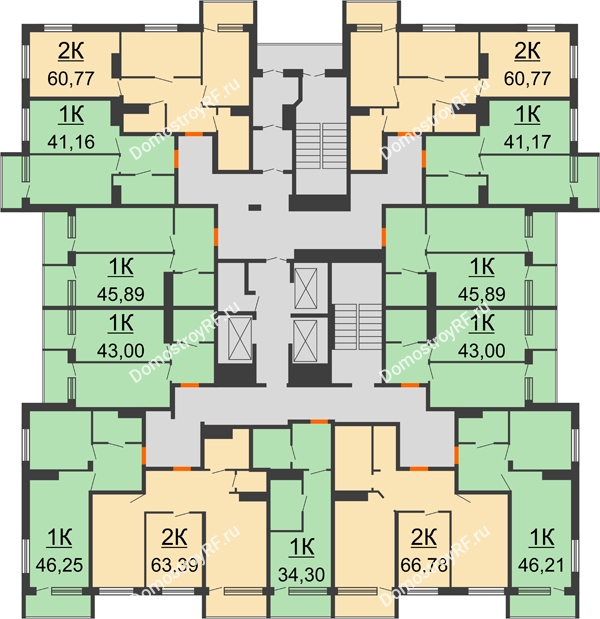 ЖК Горизонт - планировка 4 этажа