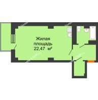 Студия 40,39 м² в ЖК Сокол Градъ, дом Литер 1 - планировка