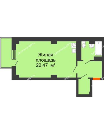 Студия 40,39 м² в ЖК Сокол Градъ, дом Литер 4 (5)