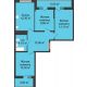 3 комнатная квартира 65 м² в ЖК Грани, дом Литер 2 - планировка