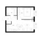 1 комнатная квартира 34,3 м² в ЖК Савин парк, дом корпус 9 - планировка