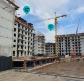 Ход строительства дома 1 в ЖК Новые Горизонты на Советской -