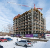 Ход строительства дома 1 в ЖК Страна. Тополёвая -